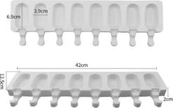 Bakvorm Siliconen Maat S (8x Ijsvormen) | Ijsvorm Magnum | Cake Mall | ICE MALL | Bakvormen | Waterijs Maker | Chocolade Vorm