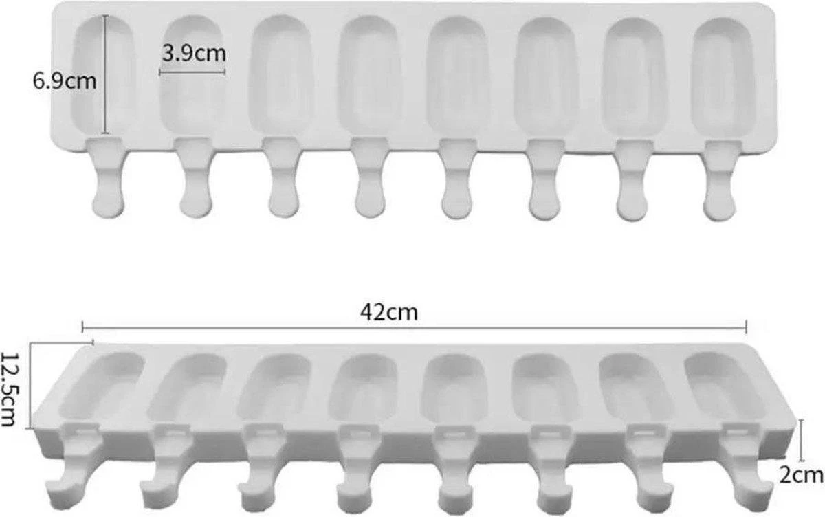 Bakvorm Siliconen Maat S (8x Ijsvormen) | Ijsvorm Magnum | Cake Mall | ICE MALL | Bakvormen | Waterijs Maker | Chocolade Vorm 1 Bakvorm Siliconen Maat S (8x Ijsvormen) | Ijsvorm Magnum | Cake Mall | ICE MALL | Bakvormen | Waterijs Maker | Chocolade Vorm