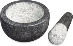 Navaris Vijzel Met Stamper Van Graniet - Granieten Vijzel Voor Kruidenmixen, Pesto En Dips - Set Inclusief Stamper Voor Fijnmalen - Ø 12 Cm -Merkloos Winkel 1200x754 8