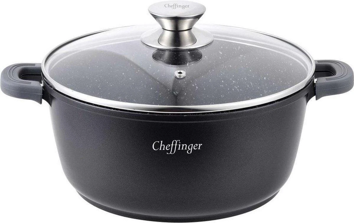 Cheffinger Cooking | Braadpan Met Deksel | 24cm | Alle Warmtebronnen | DC24 4 Cheffinger Cooking | Braadpan Met Deksel | 24cm | Alle Warmtebronnen | DC24 - Afbeelding 4