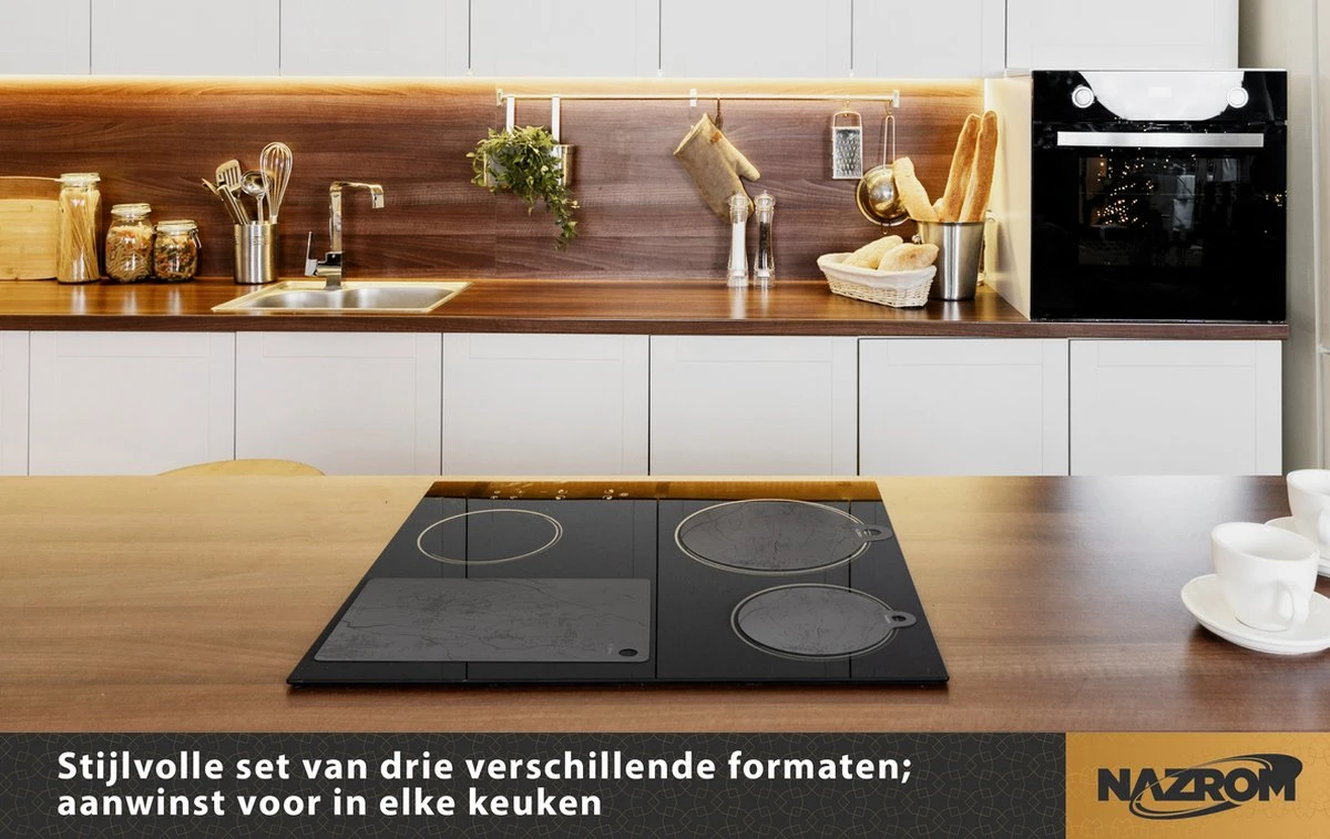 NAZROM® Inductie Beschermer – Stijlvolle Set Panbeschermers Voor Kookplaat – Inductie Mat Voor Elk Formaat Inductie Kookplaat En Kookzone - Bescherming Tot 260°C - Duurzame Afdekplaat - Elegant Grijs 6 NAZROM® Inductie Beschermer – Stijlvolle Set Panbeschermers Voor Kookplaat – Inductie Mat Voor Elk Formaat Inductie Kookplaat En Kookzone - Bescherming Tot 260°C - Duurzame Afdekplaat - Elegant Grijs - Afbeelding 6