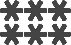 Merkloos Papillon 6 Stuks Panbeschermers - 38 Cm - Uni Antraciet