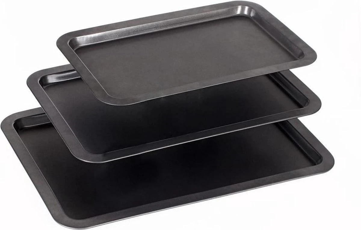 Merkloos Decopatent® Bakplaten - SET Van 3 Stalen Bakplaten - Bakplaat Voor Oven - Anti-aanbak Laag - Rechthoekige Ovenplaat - Ovenbakplaat 1 Merkloos Decopatent® Bakplaten - SET Van 3 Stalen Bakplaten - Bakplaat Voor Oven - Anti-aanbak Laag - Rechthoekige Ovenplaat - Ovenbakplaat