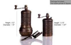 Zout En Pepermolen Set - Kruidenmolen - Pepermolen Molen - Pepermolen - Kruidenmolen - Zoutmolen - Koffiebonenmolen - Kruidenmolen Handleiding - (Antiek Koper) -Merkloos Winkel 1200x765 9
