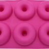 Merkloos Siliconen Donut Bakvorm Roze Groot