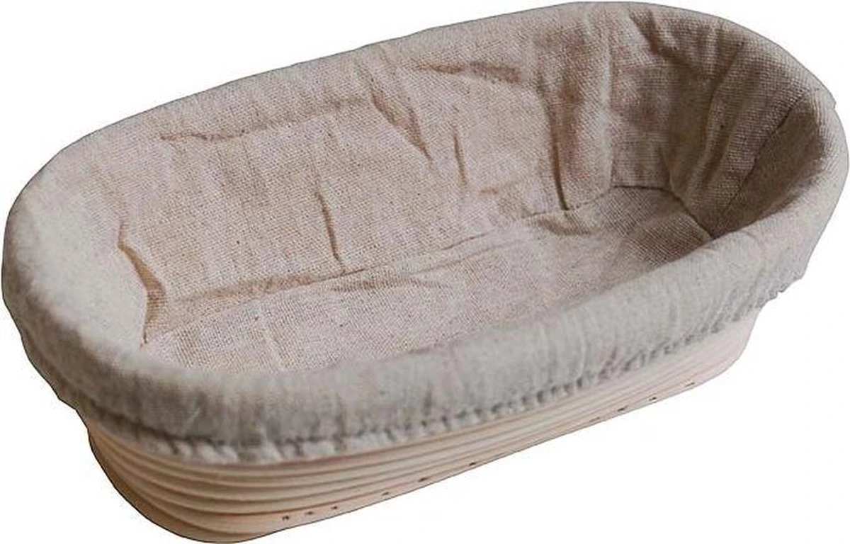 Merkloos Jooh | Rijsmandje - Brood Bakken - Voor Thuisbakkers - Rijsmand Banneton – Ovaal – Met Deegkleed 2 Merkloos Jooh | Rijsmandje - Brood Bakken - Voor Thuisbakkers - Rijsmand Banneton – Ovaal – Met Deegkleed - Afbeelding 2