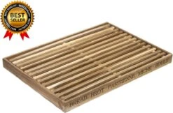 APS-Germany® Houten Snijplank Met Opvangbak En Antislip - Broodsnijplank - 48,0 X 34,0 X 3,5 Cm - Broodplank - Acacia Hout