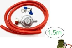 SMH LINE® Drukregelaarset - 30 Mbar - Drukregelaar + Slang Incl. 2 Klemmetjes