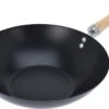 Excellent Houseware Wok Ø30cm Non Stick Zwart Houten Handvat 30 Cm - Pan - Koken - Eten - Keuken
