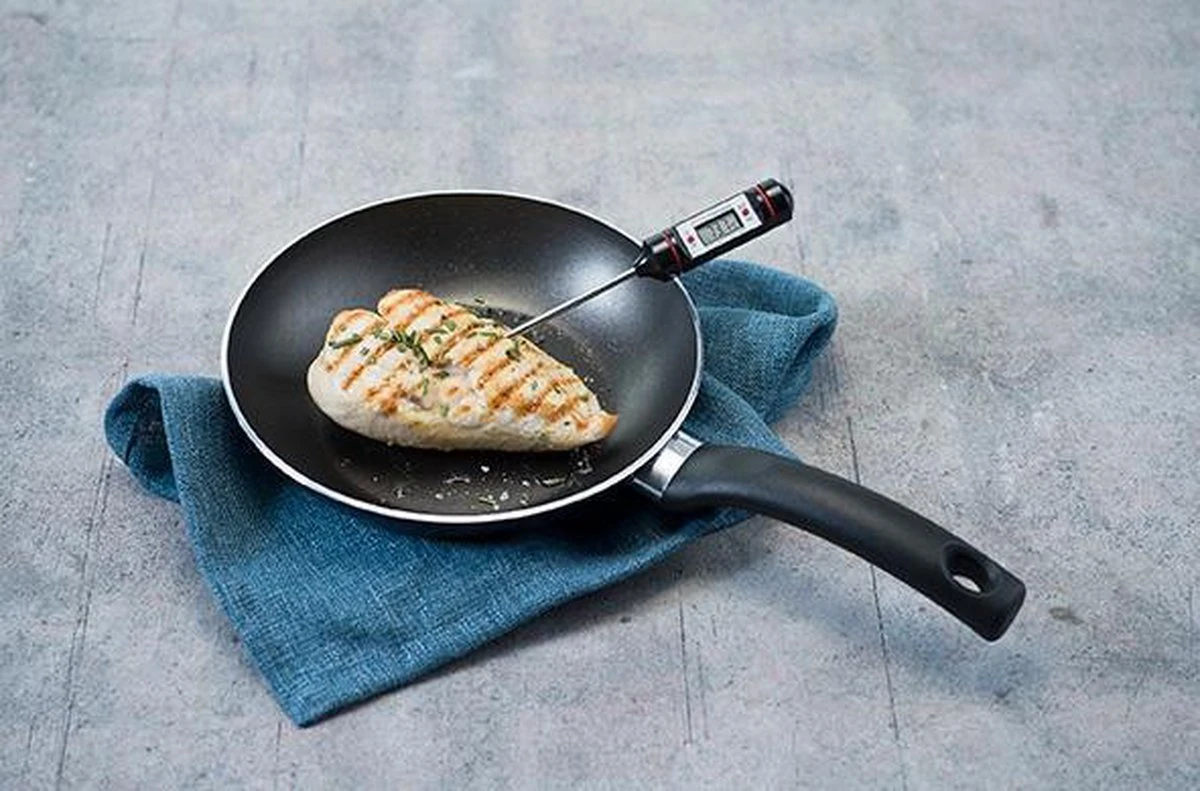 Merkloos Digitale Thermometer - Thermometer Keuken - Koken Bakken En Braden - Zwart 3 Merkloos Digitale Thermometer - Thermometer Keuken - Koken Bakken En Braden - Zwart - Afbeelding 3