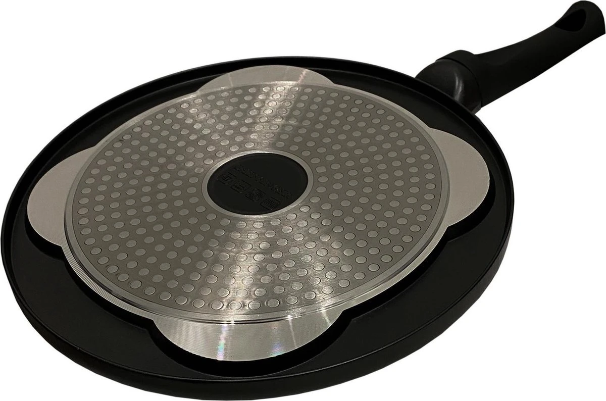 Cheffinger Crêpemaker Pancake - Ø 26 Cm - Geschikt Voor Inductie - Koudgreep - Zwart 2 Cheffinger Crêpemaker Pancake - Ø 26 Cm - Geschikt Voor Inductie - Koudgreep - Zwart - Afbeelding 2