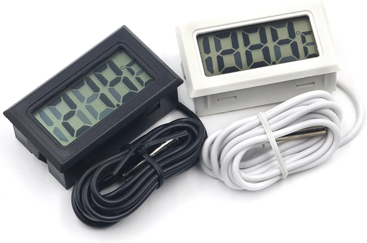 Digitale Thermometer Met Meetsonde | Geschikt Voor O.a. Koelast, Aquarium, Zwembad, Vriezen Etc. | Meetsonde -5ºC - +70ºC | 1 Meter Kabel 2 Digitale Thermometer Met Meetsonde | Geschikt Voor O.a. Koelast, Aquarium, Zwembad, Vriezen Etc. | Meetsonde -5ºC - +70ºC | 1 Meter Kabel - Afbeelding 2