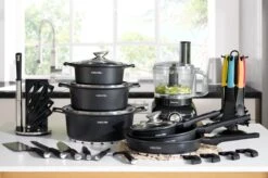Swiss Pro+ - SWP41D22 - Pannenset 41 Delig - Foodprocessor - Messenblok 8 Delig - Kookgerei Set Met Houder 7 Delig - Starters Pakket - 2022 Serie - Limited Edition -uitzet -Merkloos Winkel 1200x799 119