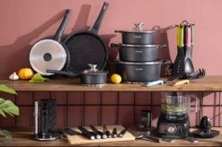 Swiss Pro+ - SWP41D22 - Pannenset 41 Delig - Foodprocessor - Messenblok 8 Delig - Kookgerei Set Met Houder 7 Delig - Starters Pakket - 2022 Serie - Limited Edition -uitzet -Merkloos Winkel 1200x799 120