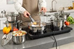 Swiss Pro + Pannenset - 12 Delig - RVS - Roestvrijstalen Kookgerei 18/10 -Merkloos Winkel 1200x799 65