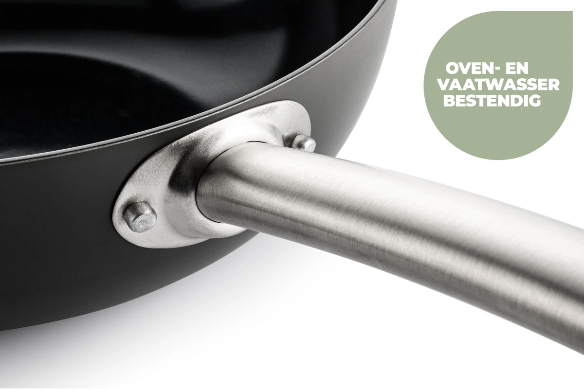 ISENVI Murray Keramische Sauspan 16 CM - RVS Greep 8 ISENVI Murray Keramische Sauspan 16 CM - RVS Greep - Afbeelding 8
