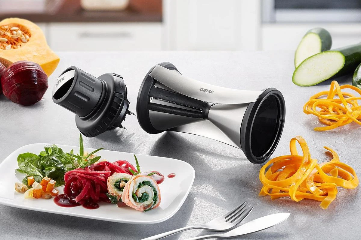 GEFU Spirelli XL Spiraalsnijder - RVS - Vaatwasmachinebestendig 5 GEFU Spirelli XL Spiraalsnijder - RVS - Vaatwasmachinebestendig - Afbeelding 5