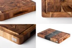 VDN Professionele Snijplank Acacia Hout Met Sapgeul En Handvatten – Hakblok 26x38x3.5 Cm -Merkloos Winkel 1200x800 354