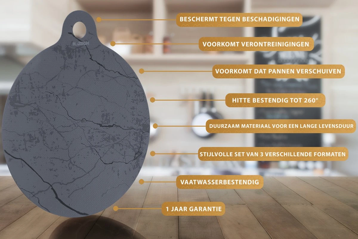 NAZROM® Inductie Beschermer – Stijlvolle Set Panbeschermers Voor Kookplaat – Inductie Mat Voor Elk Formaat Inductie Kookplaat En Kookzone - Bescherming Tot 260°C - Duurzame Afdekplaat - Elegant Grijs 2 NAZROM® Inductie Beschermer – Stijlvolle Set Panbeschermers Voor Kookplaat – Inductie Mat Voor Elk Formaat Inductie Kookplaat En Kookzone - Bescherming Tot 260°C - Duurzame Afdekplaat - Elegant Grijs - Afbeelding 2