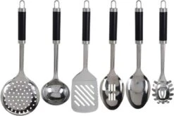 Excellent Houseware 7-delige RVS Keukengereedschap Met Houder - Schuimspaan, Spaghettilepel, Soeplepel, Opscheplepel, Serveerlepel, Vierkante Spatel Met Kartelrand -Merkloos Winkel 1200x802 17