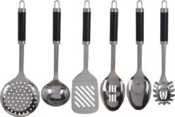 Excellent Houseware 7-delige RVS Keukengereedschap Met Houder - Schuimspaan, Spaghettilepel, Soeplepel, Opscheplepel, Serveerlepel, Vierkante Spatel Met Kartelrand -Merkloos Winkel 1200x803 15