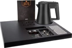 Hospitality Tray Roootz Venezia Inclusief Waterkoker En Leaflet - Capsulehouder Nespresso - Koffie Tray - Hittebestendig ABS