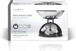 Nedis Keukenweegschaal - Analoog - Roestvrij Staal - Verwijderbare Kom - Zwart -Merkloos Winkel 1200x812 4