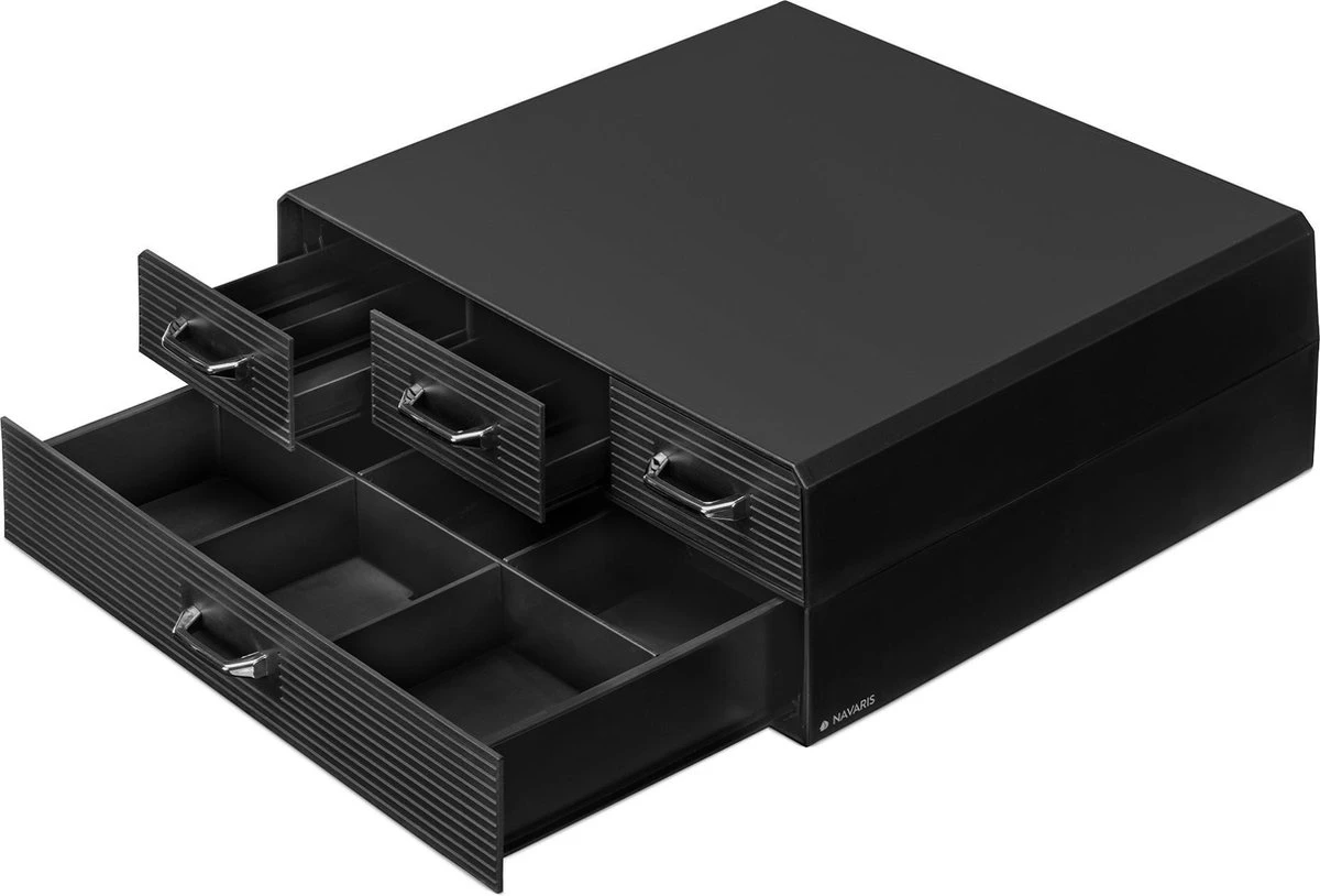 Navaris Capsulehouder Met 4 Lades - Compatibel Met Nespresso En Meer Merken - Houder Voor Koffiecups - Organizer Voor Cups En Accessoires 2 Navaris Capsulehouder Met 4 Lades - Compatibel Met Nespresso En Meer Merken - Houder Voor Koffiecups - Organizer Voor Cups En Accessoires - Afbeelding 2