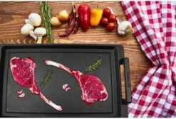 Eurolux Teppanyaki Plaat Met Grepen - 41 X 24 X 2.5 Cm - Zwart - Aluminium - Geschikt Voor Alle Warmtebronnen -Merkloos Winkel 1200x815 3