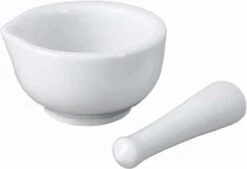 Svenska Living Vijzel Met Stamper - Wit - Keramiek - D8 Cm -Merkloos Winkel 1200x821 11