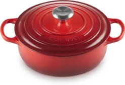 Le Creuset - Gietijzeren - Lage Braadpan - 24cm - Kersenrood -Merkloos Winkel 1200x821 5