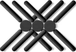 Maxium Pannenonderzetter - Opvouwbare Pannenonderzetter - Zwart - Antraciet - Siliconen - Antislip - Inklapbaar - Onderzetter Voor Pannen - Hittebestendig - Pannen & Potten - Waterbestendig - Afwasbaar - Duurzaam - Keukenbenodigdheden