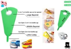 Bob Online ™ - 1 Stuk - 4-in-1 – Groen - Multifunctionele - Dekselopener – Potopener – Flesopener – Pottenopener – Reuma Hulpmiddel – Blikopener – Voor Deksels, Potten En Schroefdoppen – Keuken Hulpmiddelen -Merkloos Winkel 1200x826 13