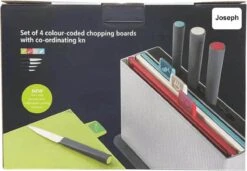 Joseph Joseph Folio Kunststof Snijplanken Set Met 4 Messen En Houder - Kunststof - Vaatwasserbestendig En Opbergkoffer En Gemakkelijk Toegankelijk Vaatwasmachinebestendig Antislip Groot Zilver -Merkloos Winkel 1200x831 8