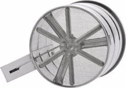 Professionele RVS Meelzeef - Bloemzeef - Poedersuikerzeef - Suikerzeef - Bakgerei - Stooier - Keuken Tafel -Roestvrij Staal - Draai Meel Zeef - Bloem Zeef - Poedersuiker Zeef - -Merkloos Winkel 1200x834 10