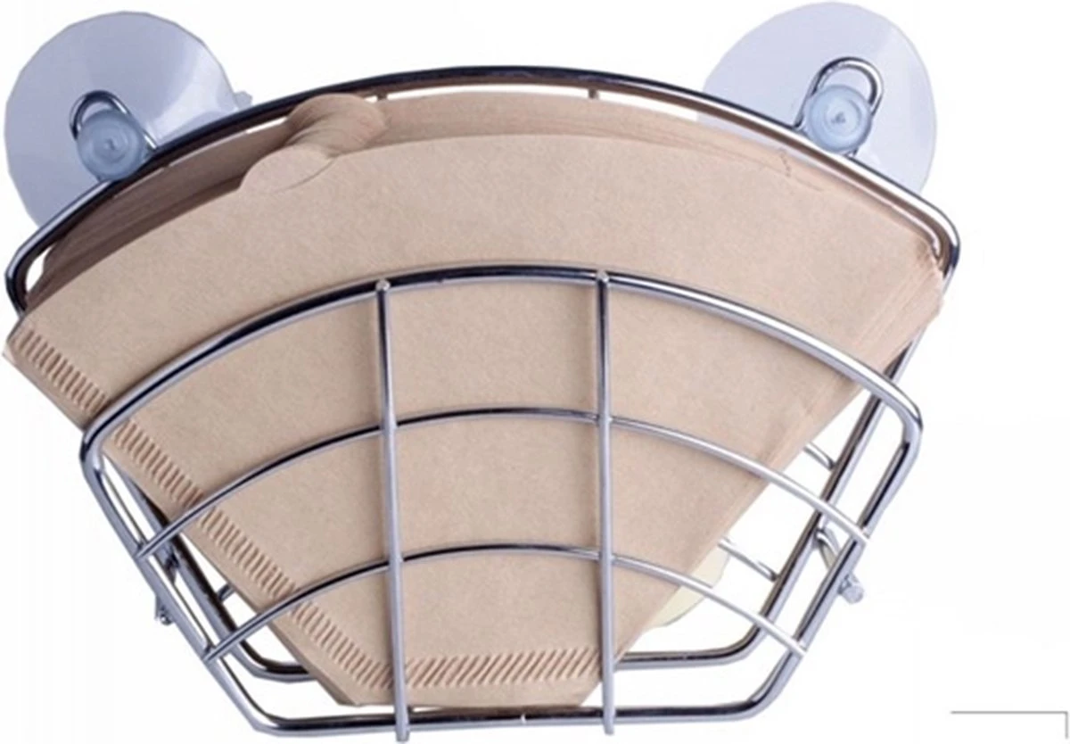 Merkloos Koffiefilterhouder Chr M/zuignap 1 Merkloos Koffiefilterhouder Chr M/zuignap