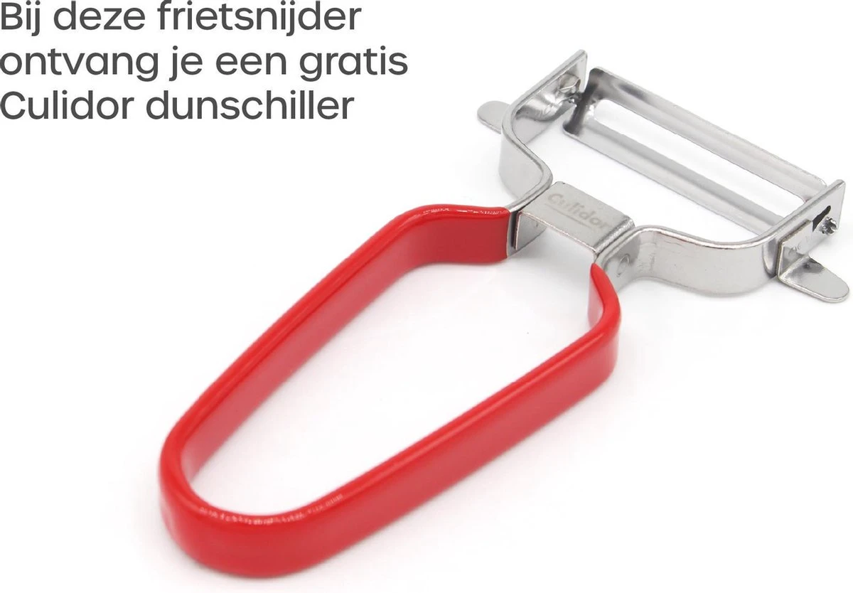 Culidor Frietsnijder - Patatsnijder - Fritessnijder - RVS - 2 Snijvormen 6 Culidor Frietsnijder - Patatsnijder - Fritessnijder - RVS - 2 Snijvormen - Afbeelding 6