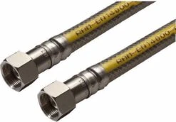 Superflex Premium RVS Gasslang - 75cm - Gastec QA Keurmerk - Hittebestendig - Onbeperkte Levensduur - Flexibel