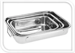 Excellent Houseware Set Van 3x Stuks RVS Braadsledes/ovenschalen - Vlees Braden - Braadpan - Braadslede -Merkloos Winkel 1200x842 10