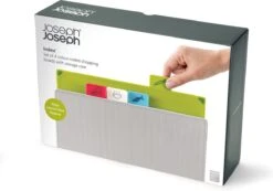 Joseph Joseph Index Large Snijplankenset - Incl. Houder - 34 X 24 Cm - 4 Stuks - Zilverkleurig -Merkloos Winkel 1200x842 7