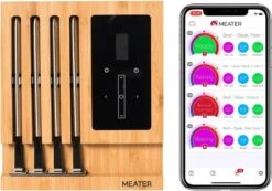 Meater Block 4 Meters + Wifi Basisstation - Vleesthermometer - Keukenthermometer - Bbqthermometer - Draadloze Thermometer - Wireless