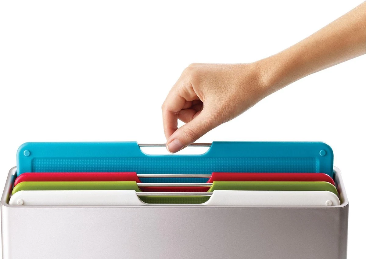 Joseph Joseph JosephJoseph - Folio - Snijplank - In Houder - Medium - Set Van 5 Stuks - Zilver 11 Joseph Joseph JosephJoseph - Folio - Snijplank - In Houder - Medium - Set Van 5 Stuks - Zilver - Afbeelding 11