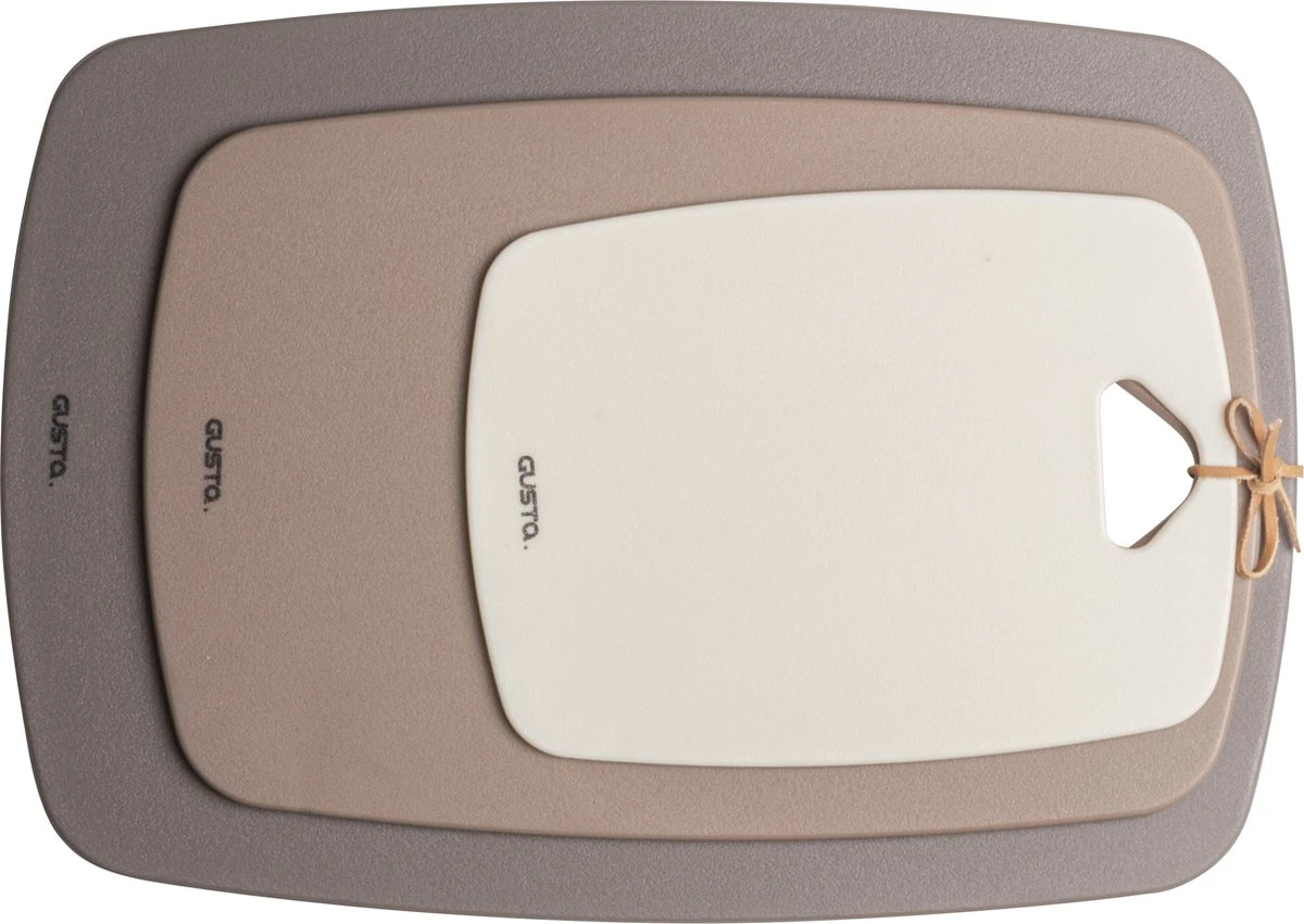 Gusta Snijplanken Set Van 3 - Plastic - 35 Centimeter X 25 Centimeter X 1,5 Centimeter 2 Gusta Snijplanken Set Van 3 - Plastic - 35 Centimeter X 25 Centimeter X 1,5 Centimeter - Afbeelding 2