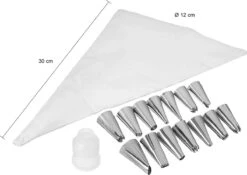 Krumble Spuitzak Met 14 Spuitmondjes - Herbruikbaar - Siliconen En RVS - Garneerspuit - Wit -Merkloos Winkel 1200x852 7