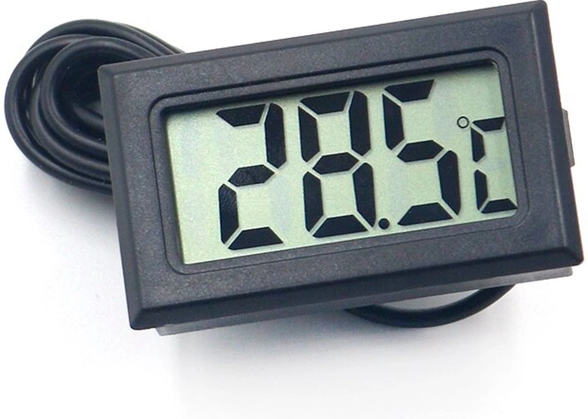 Digitale Thermometer Met Meetsonde | Geschikt Voor O.a. Koelast, Aquarium, Zwembad, Vriezen Etc. | Meetsonde -5ºC - +70ºC | 1 Meter Kabel 1 Digitale Thermometer Met Meetsonde | Geschikt Voor O.a. Koelast, Aquarium, Zwembad, Vriezen Etc. | Meetsonde -5ºC - +70ºC | 1 Meter Kabel