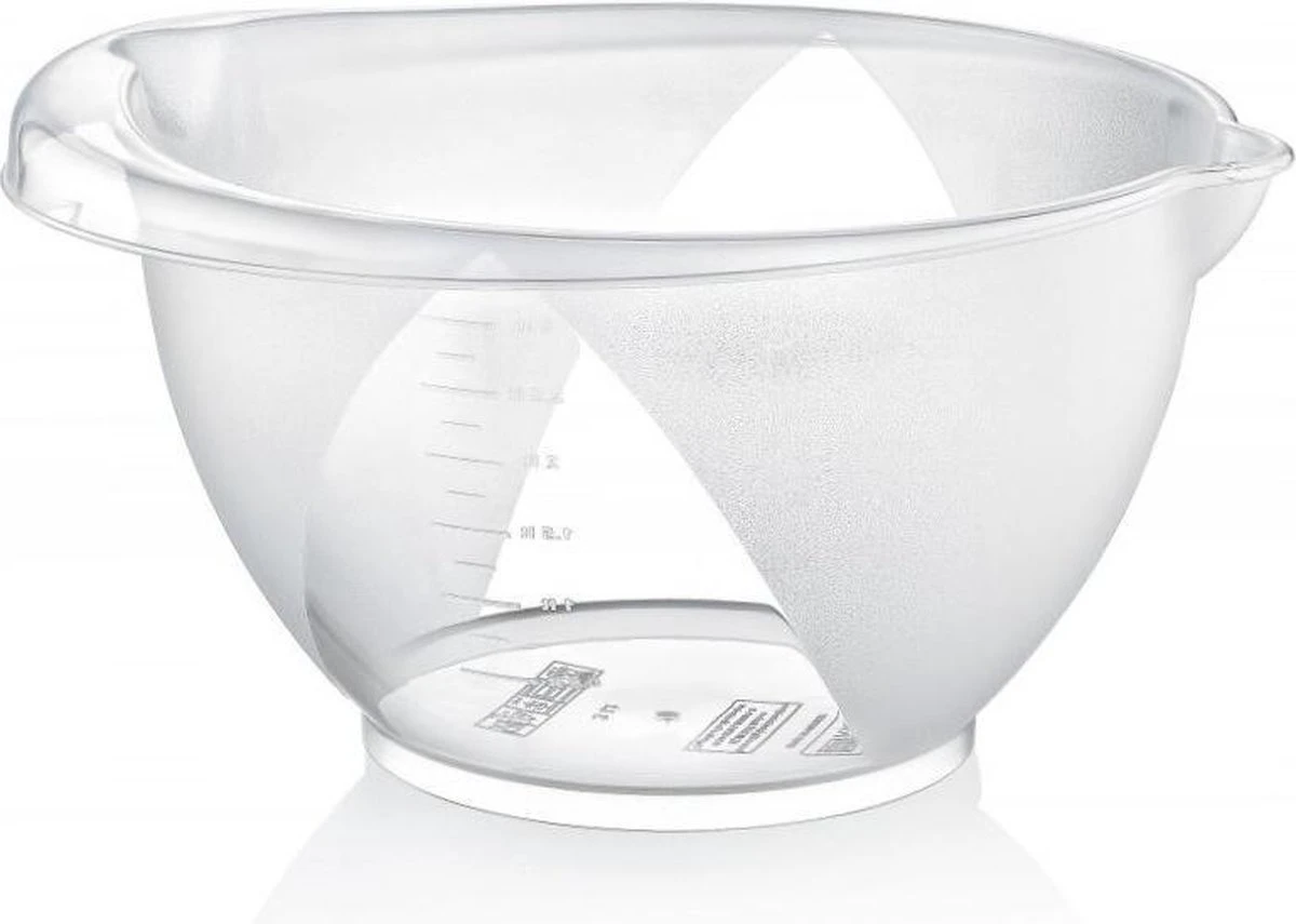 Merkloos 1x Kunststof Beslagkommen - 3 Liter - Transparant - Mengkommen 1 Merkloos 1x Kunststof Beslagkommen - 3 Liter - Transparant - Mengkommen