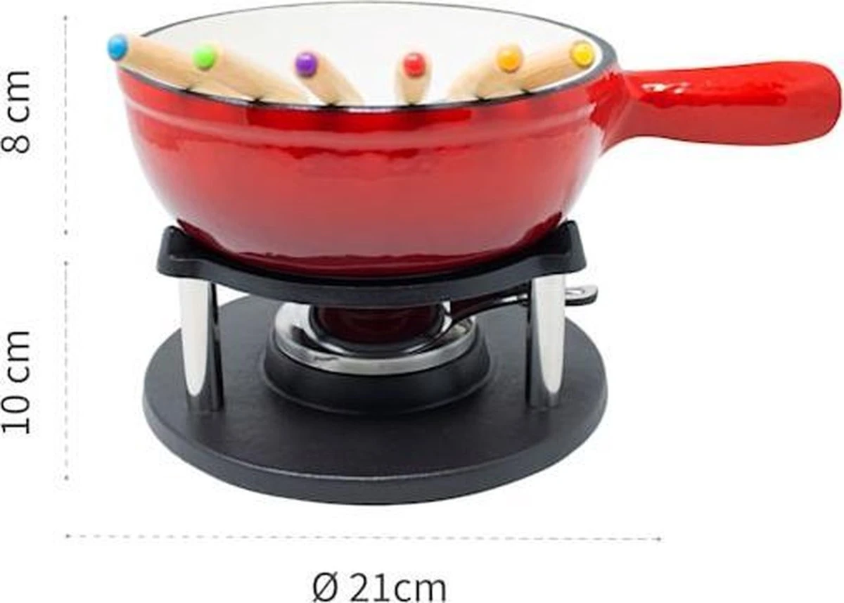 Big BBQ 6 Pers. Kaas Fondueset 6 Big BBQ 6 Pers. Kaas Fondueset - Afbeelding 6