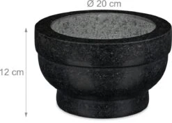 Relaxdays Vijzel En Stamper Graniet - Kruidenstamper - Kruiden Vermaler - Mortier - 1 L -Merkloos Winkel 1200x859 7