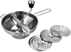 Navaris Roestvrijstalen Passeerzeef Met 3 Zeefinzetten - Roerzeef Voor Soepen, Jam, Smoothies, Babyvoeding En Sauzen - Passe-vite Met 3 Schijven 11 Navaris Roestvrijstalen Passeerzeef Met 3 Zeefinzetten - Roerzeef Voor Soepen, Jam, Smoothies, Babyvoeding En Sauzen - Passe-vite Met 3 Schijven -Merkloos Winkel 1200x869 6