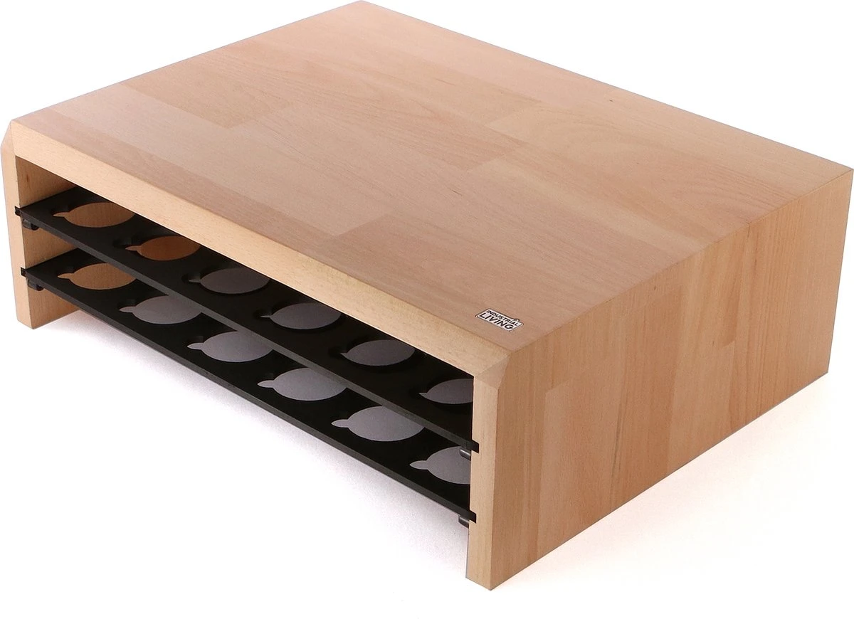 Industrial Living Capsulehouder Met Lade - Dolce Gusto Capsule Houder Van Hout - 15X34X44 Cm - Cuphouder Geschikt Voor 60 Capsules - Cup Dispenser Koffie Capsule - Koffiehouder Koffiecapsules - Koffiecups Accessoires 2 Industrial Living Capsulehouder Met Lade - Dolce Gusto Capsule Houder Van Hout - 15X34X44 Cm - Cuphouder Geschikt Voor 60 Capsules - Cup Dispenser Koffie Capsule - Koffiehouder Koffiecapsules - Koffiecups Accessoires - Afbeelding 2